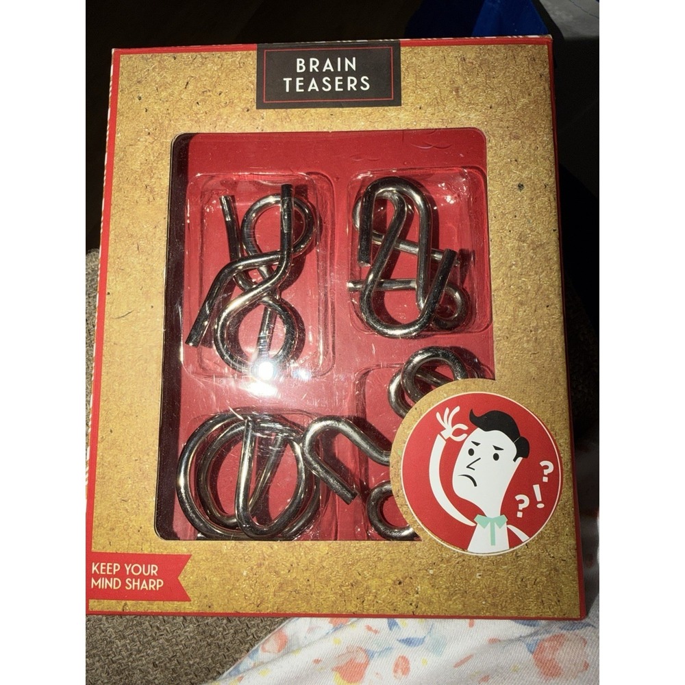 Brand New Physical Brain Teasers 4 Metal Disentanglement Puzzles Toy Gift
